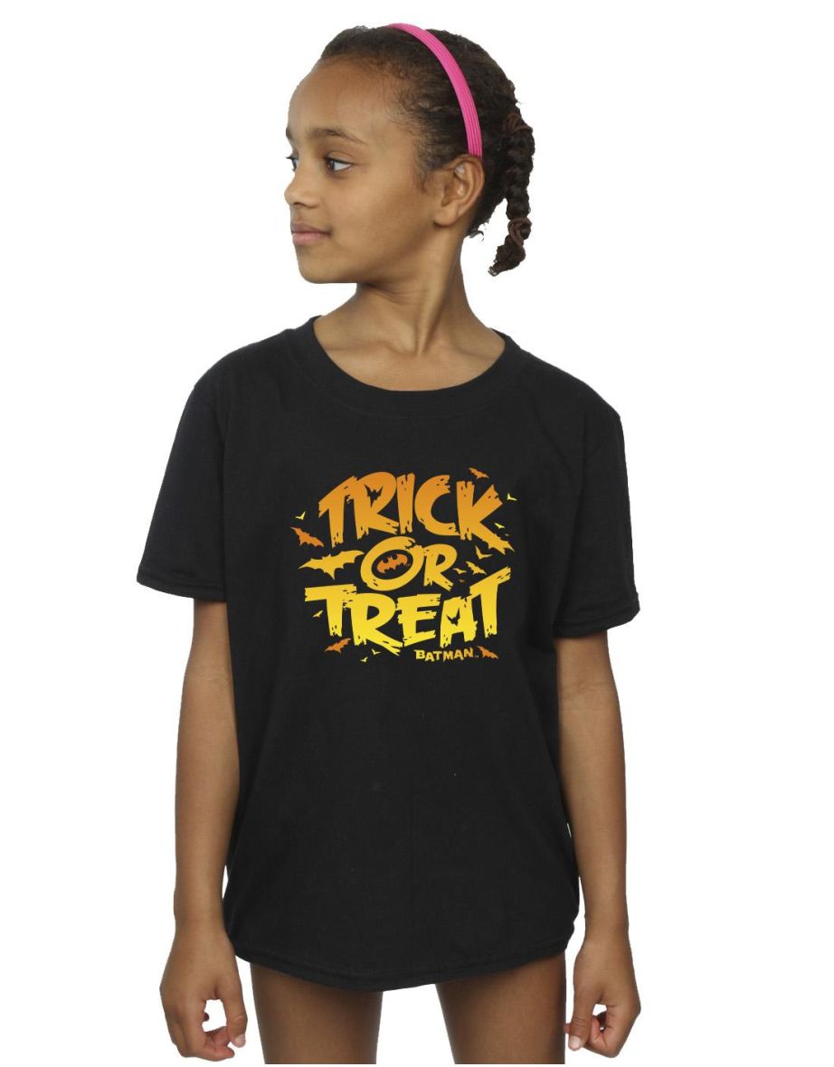 DC Comics Girls Batman Trick Or Treat Cotton T-Shirt - Black