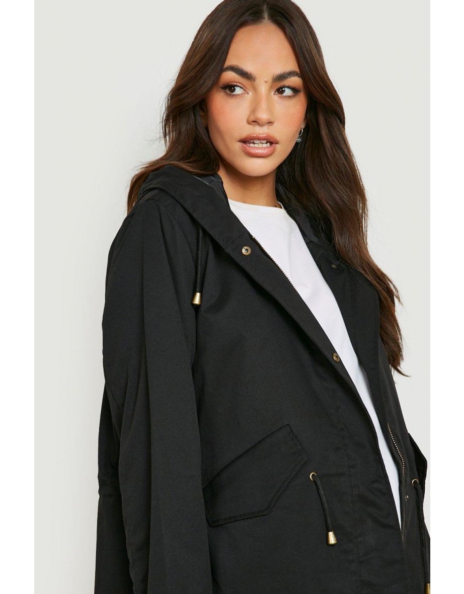 Maternity Waterproof Parka Coat - black - 3