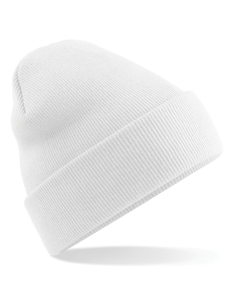 Beechfield Soft Feel Knitted Winter Hat - White - 1