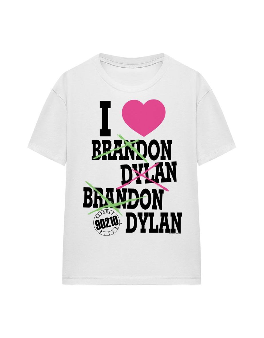 90210 Unisex Adult I Heart 90210 T-Shirt - White