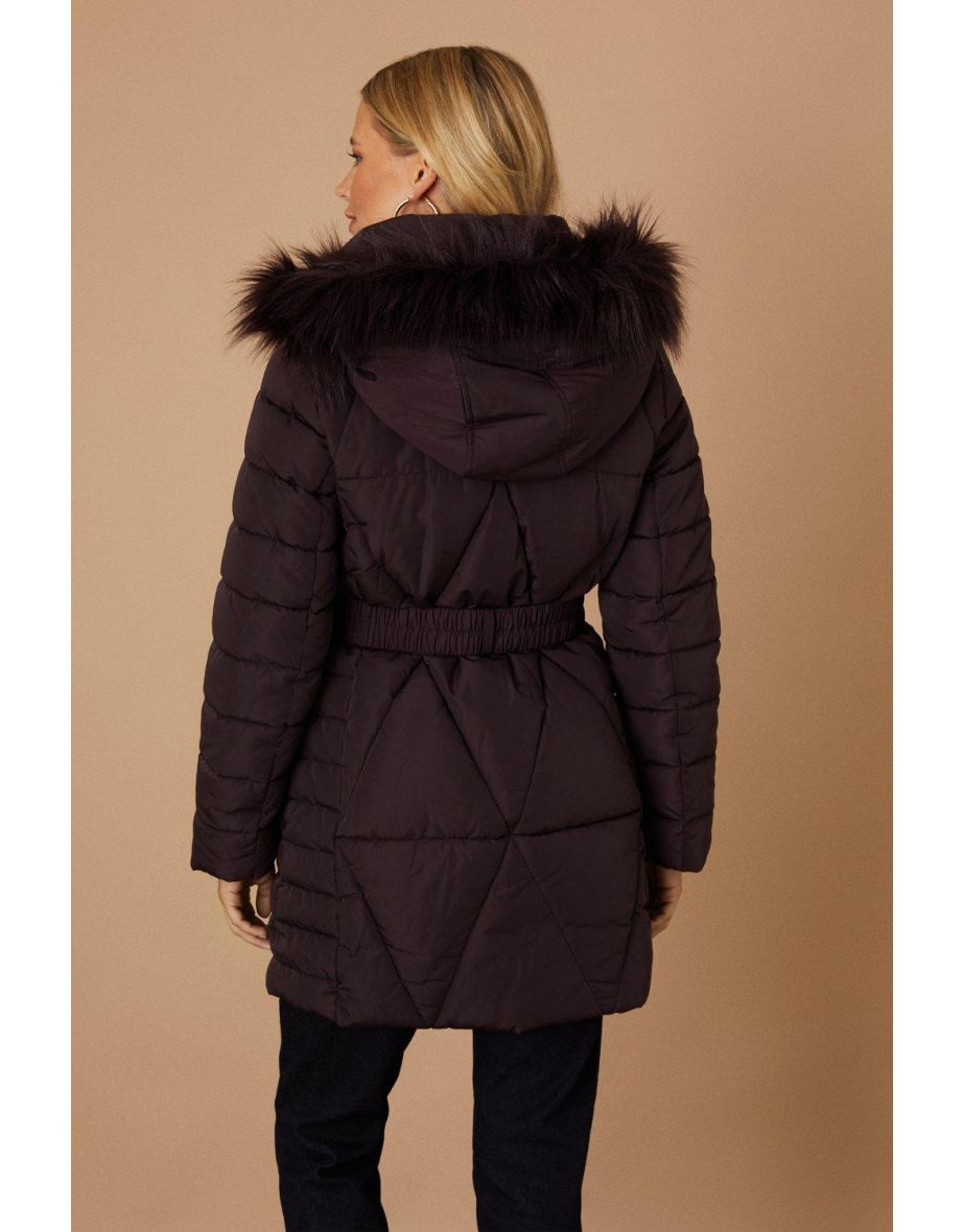 Petite Longline Fitted Padded Coat - 2