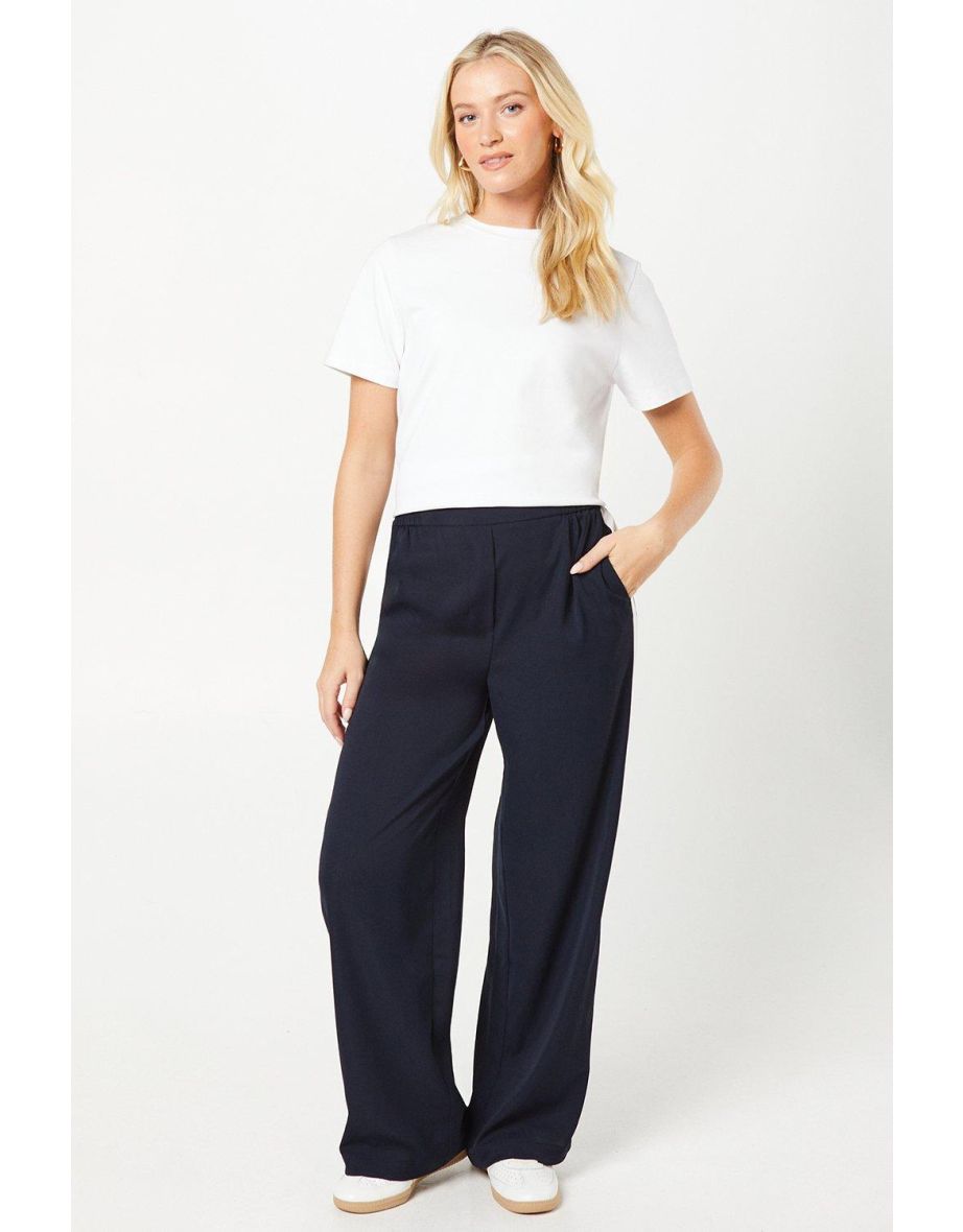 Side Stripe Pull On Wide Leg Trouser - 3