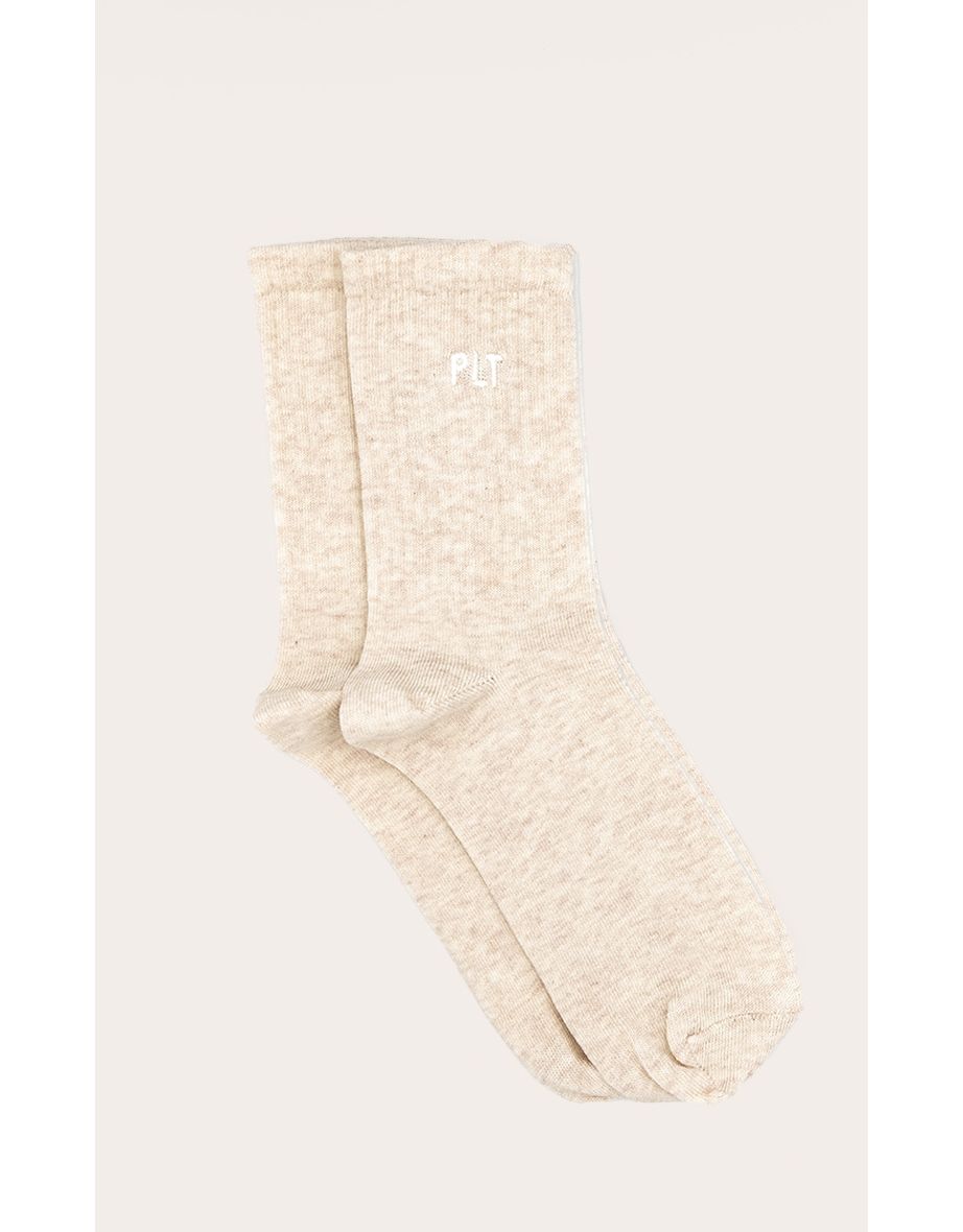 PRETTYLITTLETHING Oatmeal 1 Pack Sock