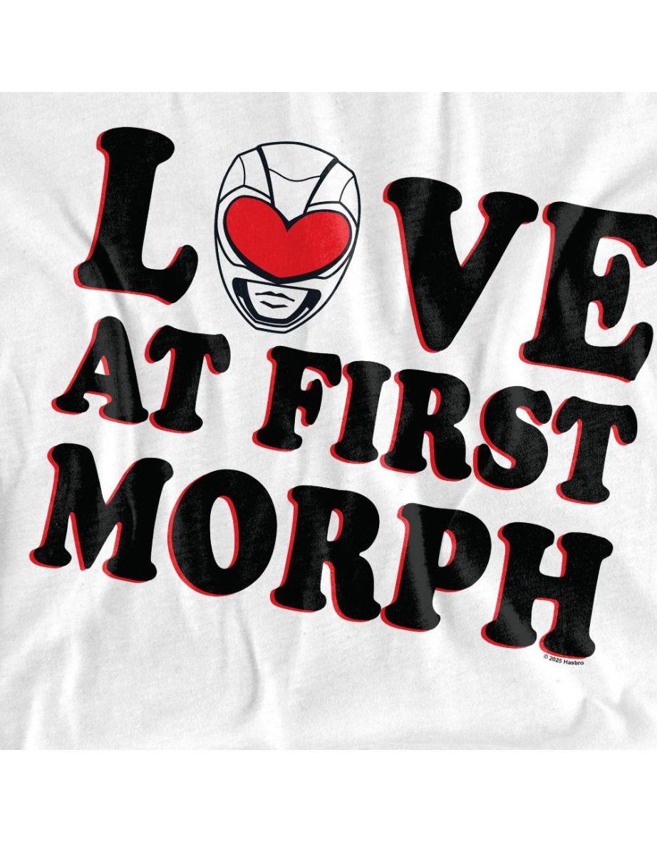 Power Rangers Mens Love At First Morph T-Shirt - White - 3