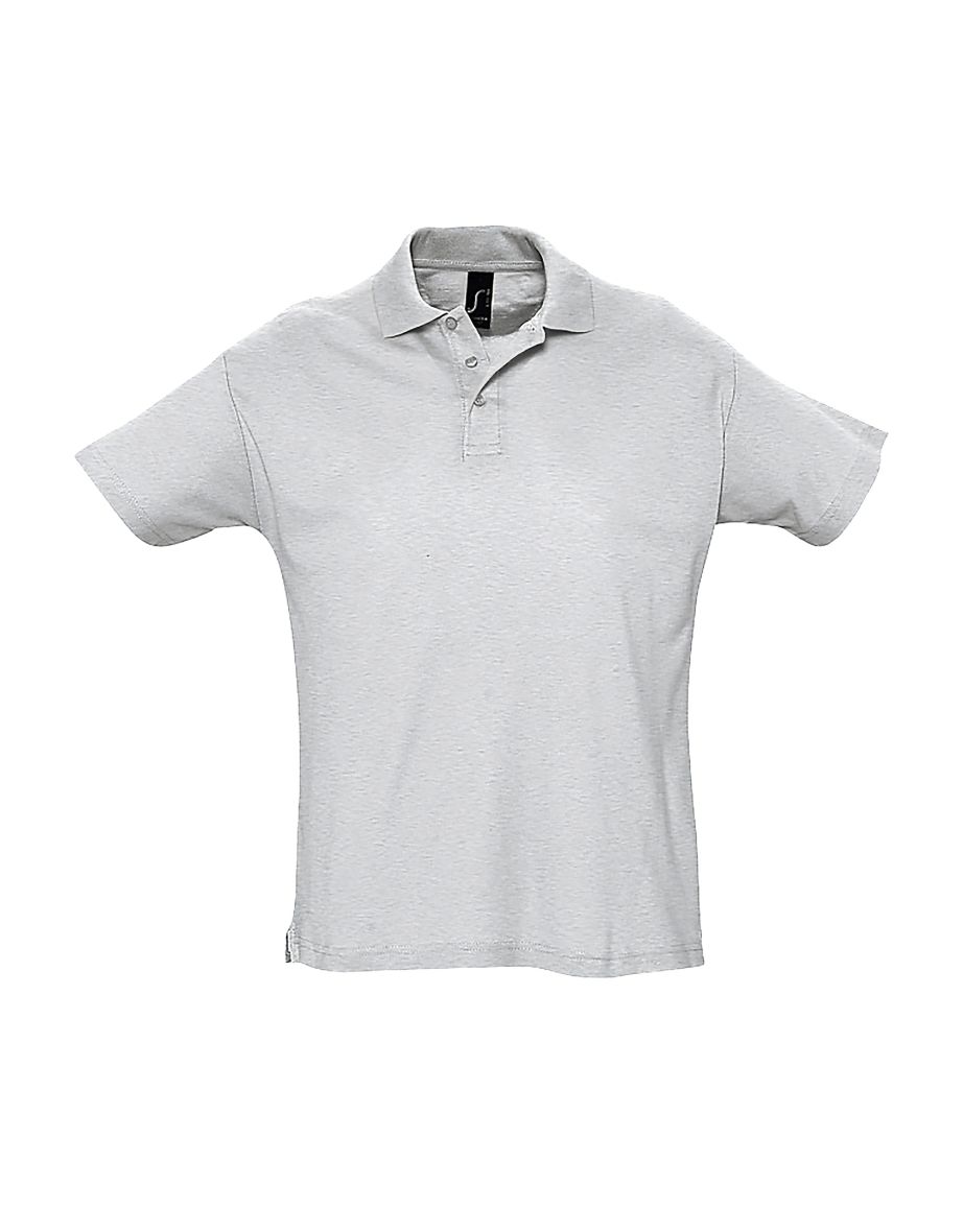 SOLS Mens Summer II Pique Short Sleeve Polo Shirt - Ash