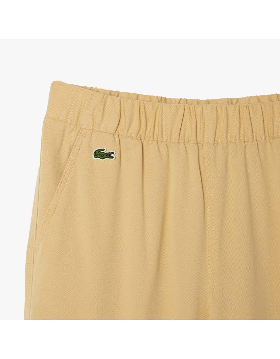 Boy's Lacoste Juniors Lightweight Garbardine Cargo Pants in Cream - 2