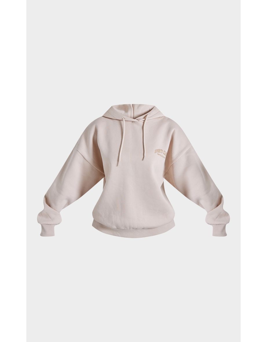 Petite Stone Sports Classic Slogan Oversized Hoodie - 4