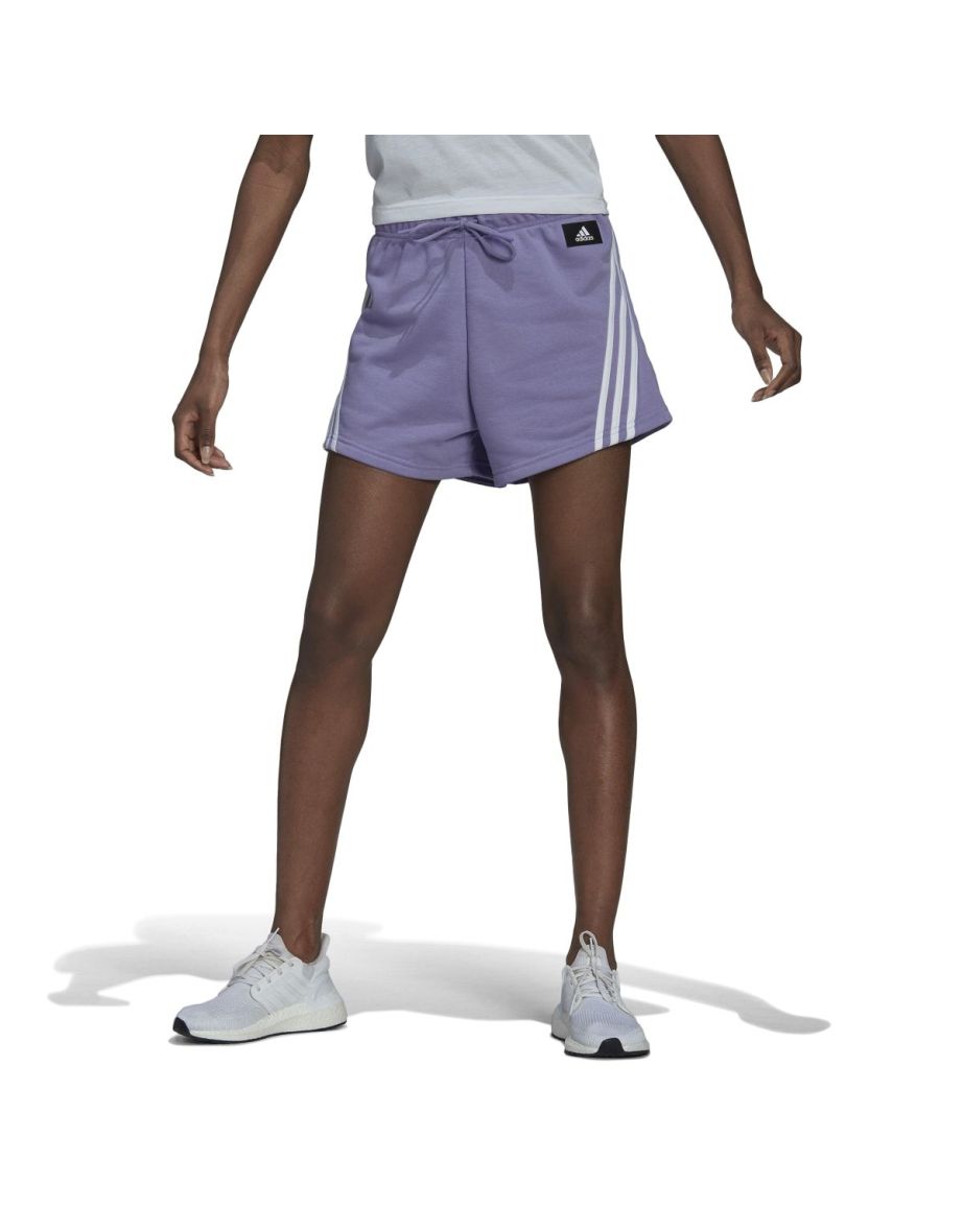 Women's adidas Future Icons 3-Stripes Shorts in Purple