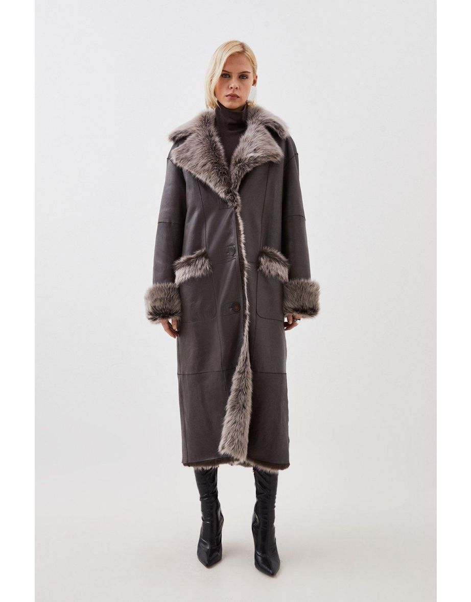 Karen millen 2025 sheepskin gilet