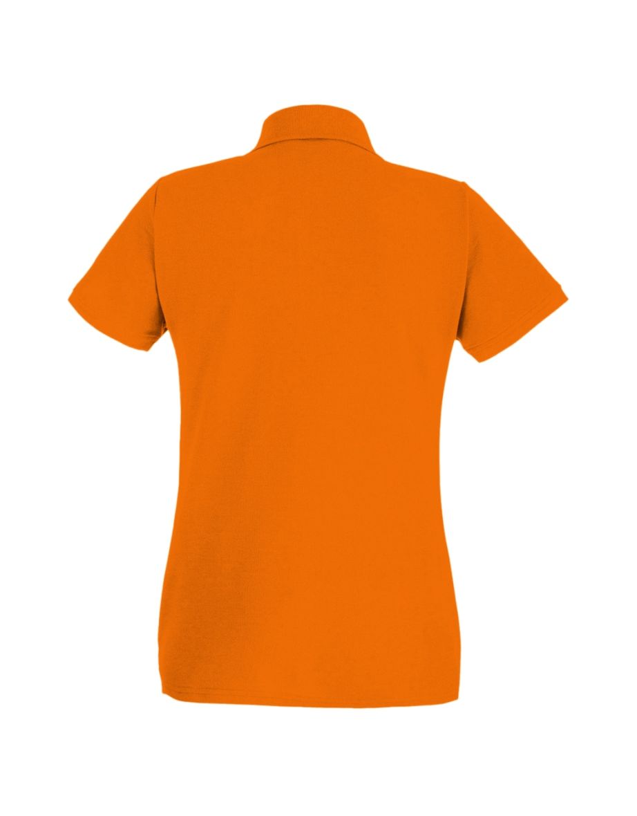 Womens/Ladies Fitted Short Sleeve Casual Polo Shirt - Bright Orange - 1