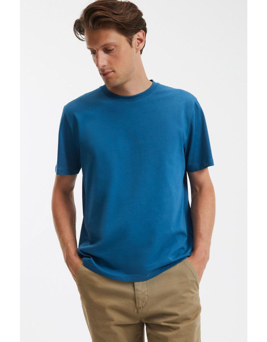 Organic Cotton T-Shirt with Crew Neck and Short Sleeves