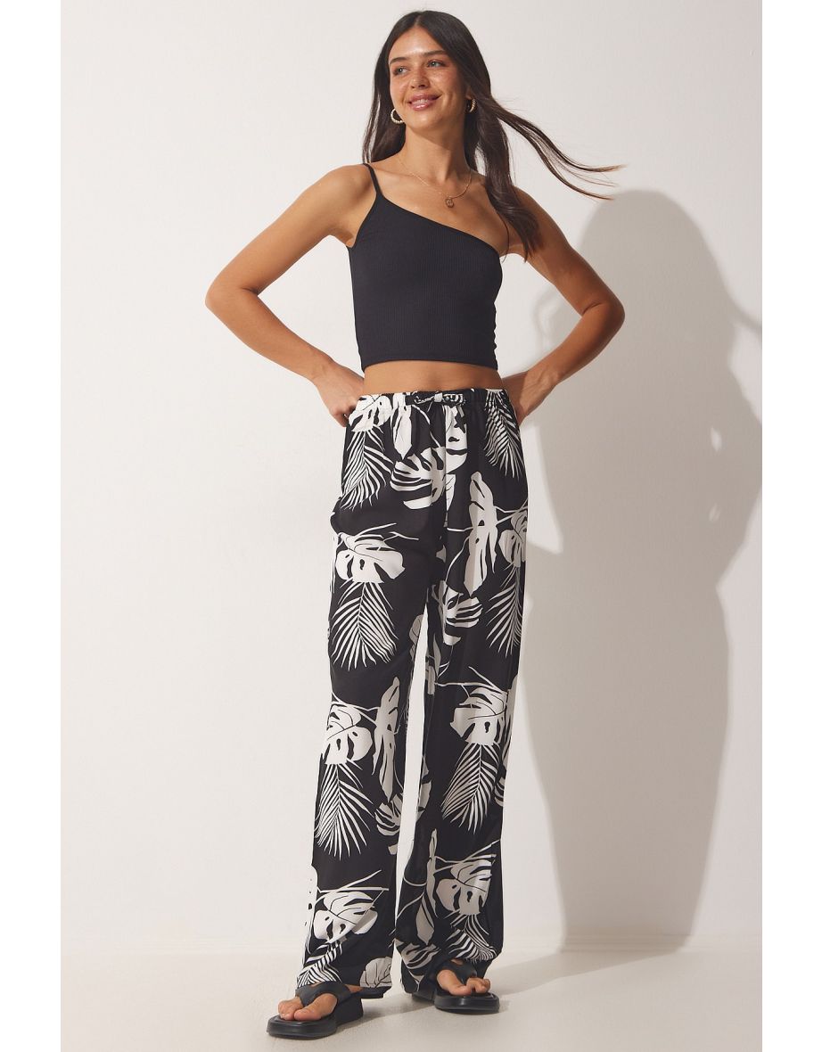 Pants - Black - Wide leg - 4