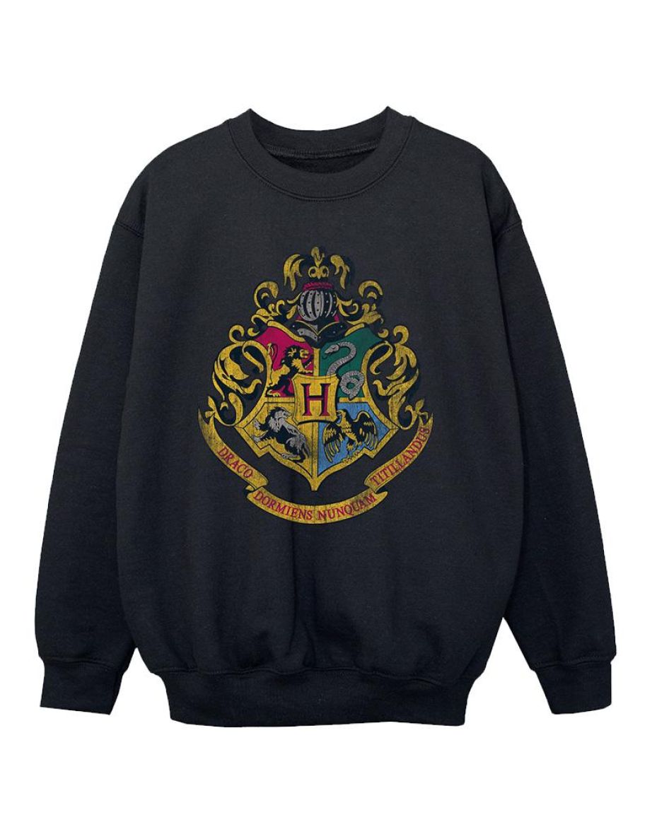 Shop Harry Potter Girls Hogwarts Houses Cotton Sweatshirt Black Online in Qatar VogaCloset