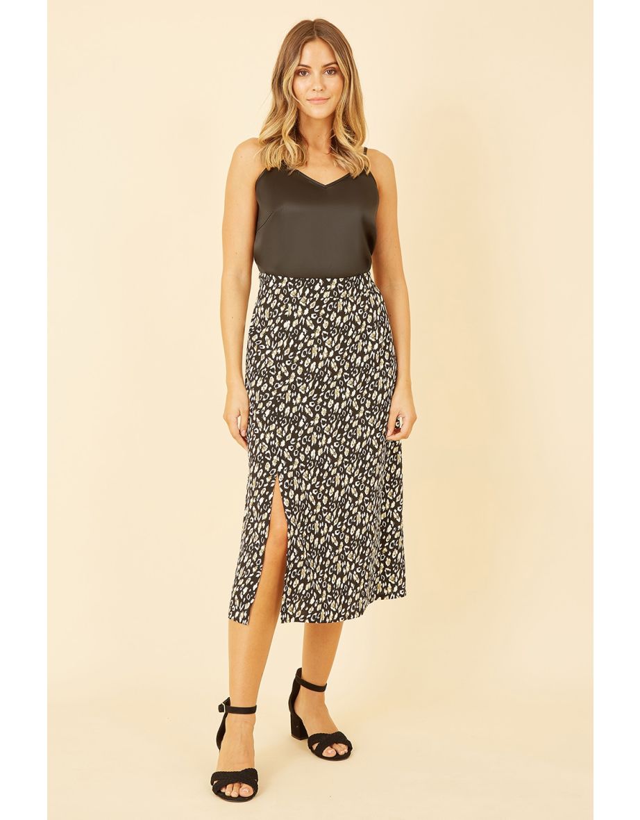 Leopard midi skirt online hotsell