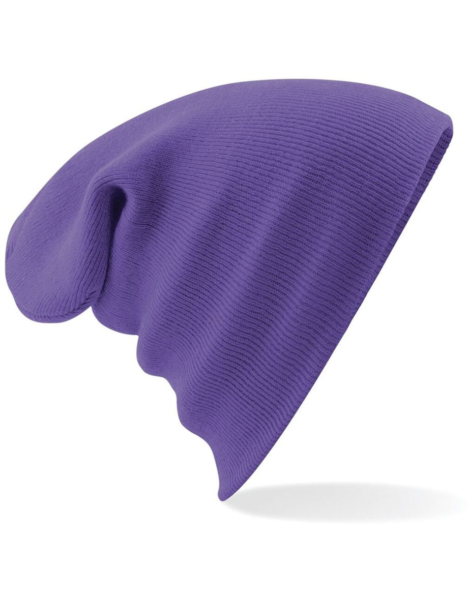 Beechfield Soft Feel Knitted Winter Hat - Purple - 1
