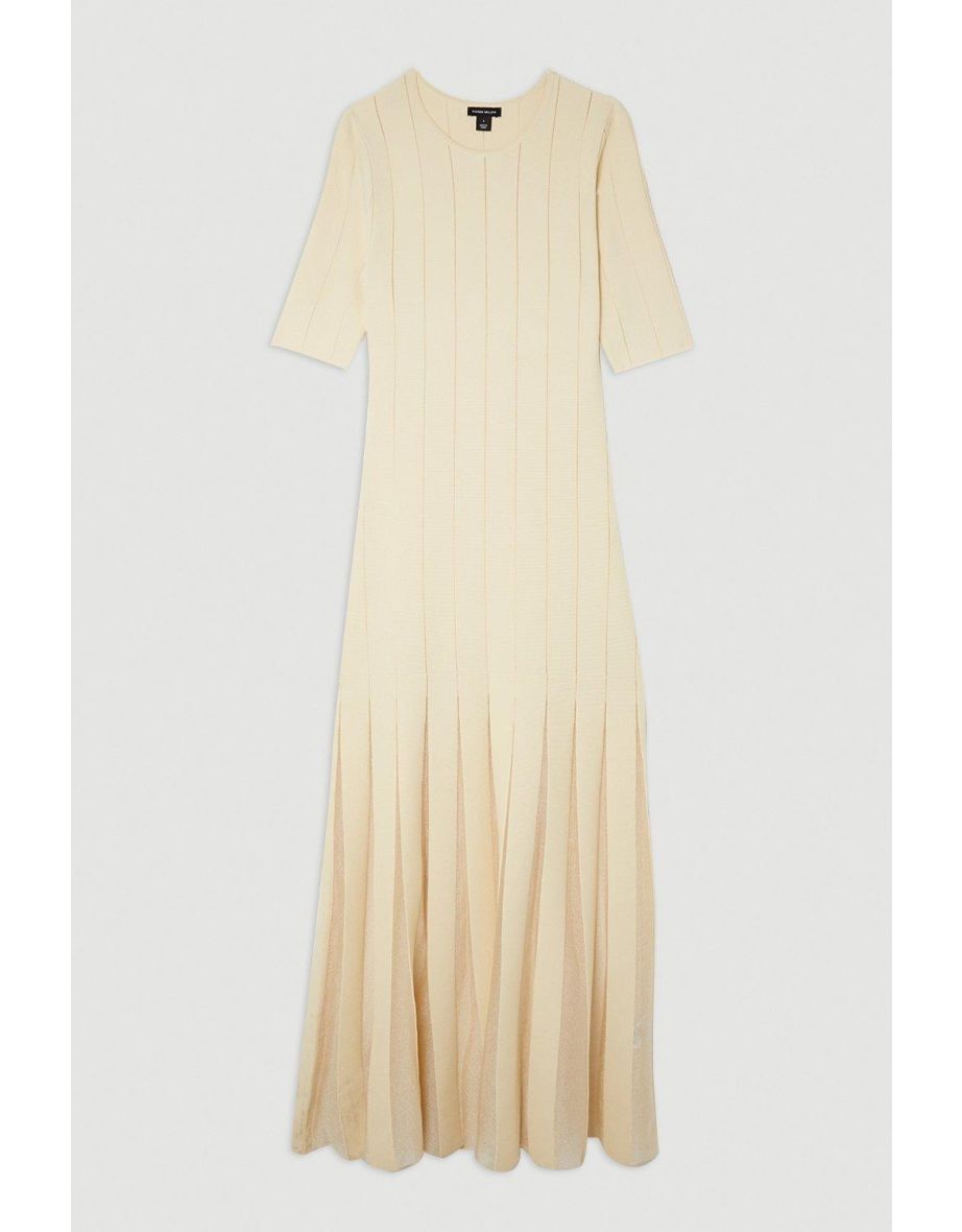 Viscose Blend Filament Full Skirt Knit MidaxiDress - 3