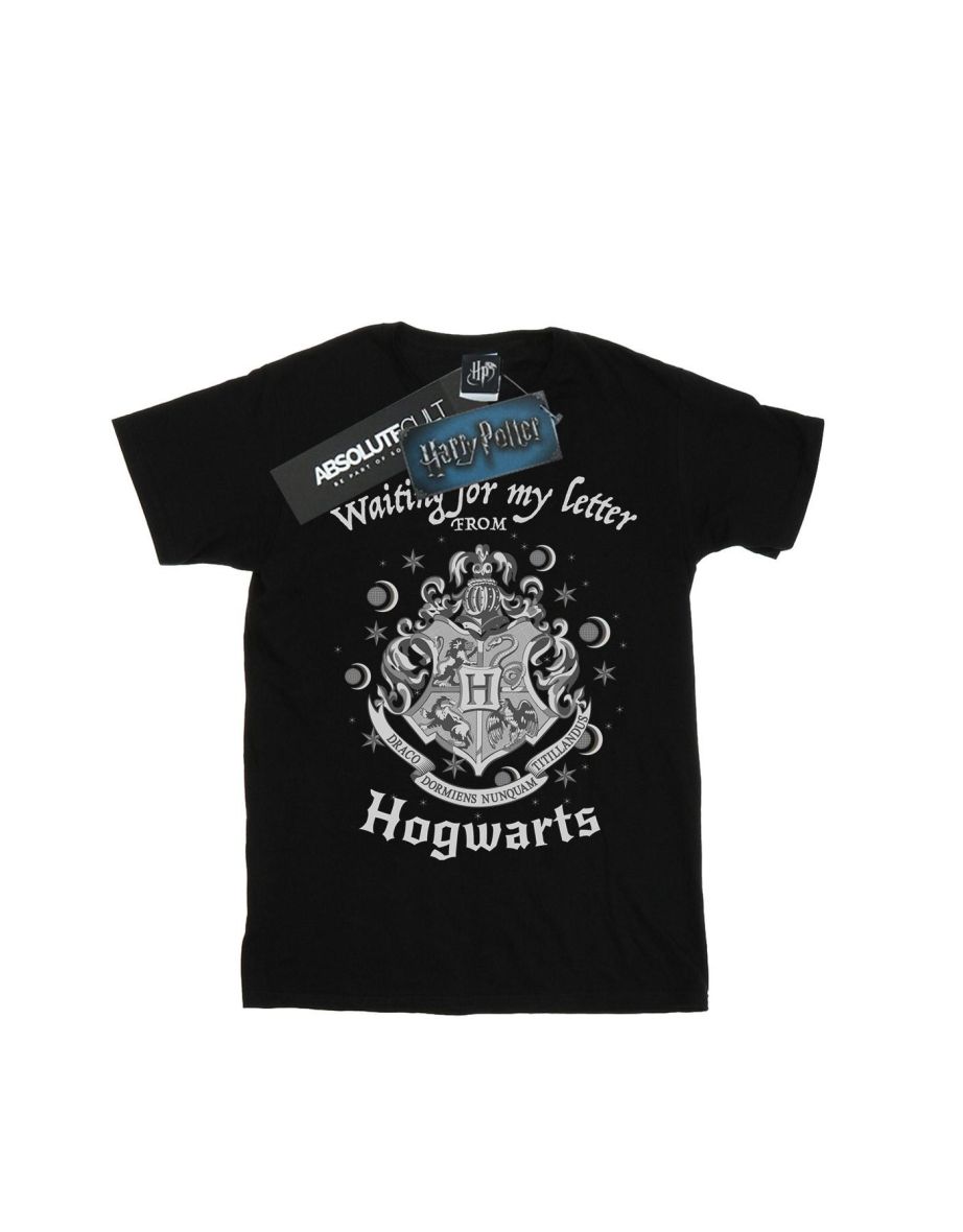 Harry Potter Girls Waiting For My Letter Hogwarts T-Shirt - Black