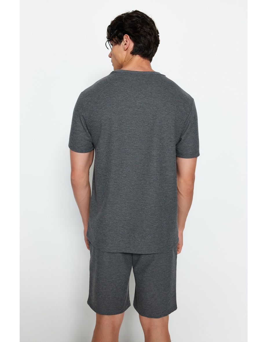 Pajama Set - Gray - Plain - 7