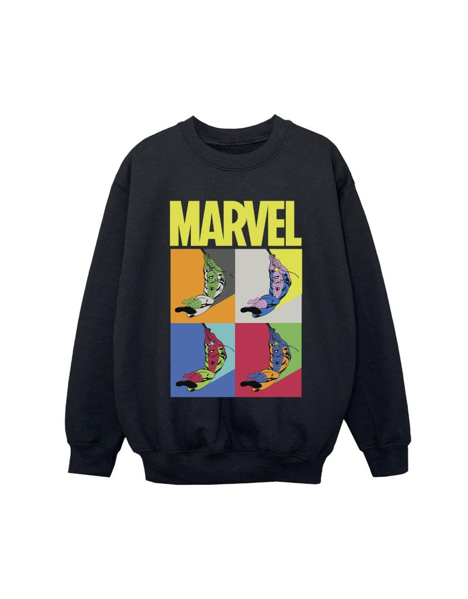 Marvel Boys Spider-Man Pop Art Sweatshirt - Black