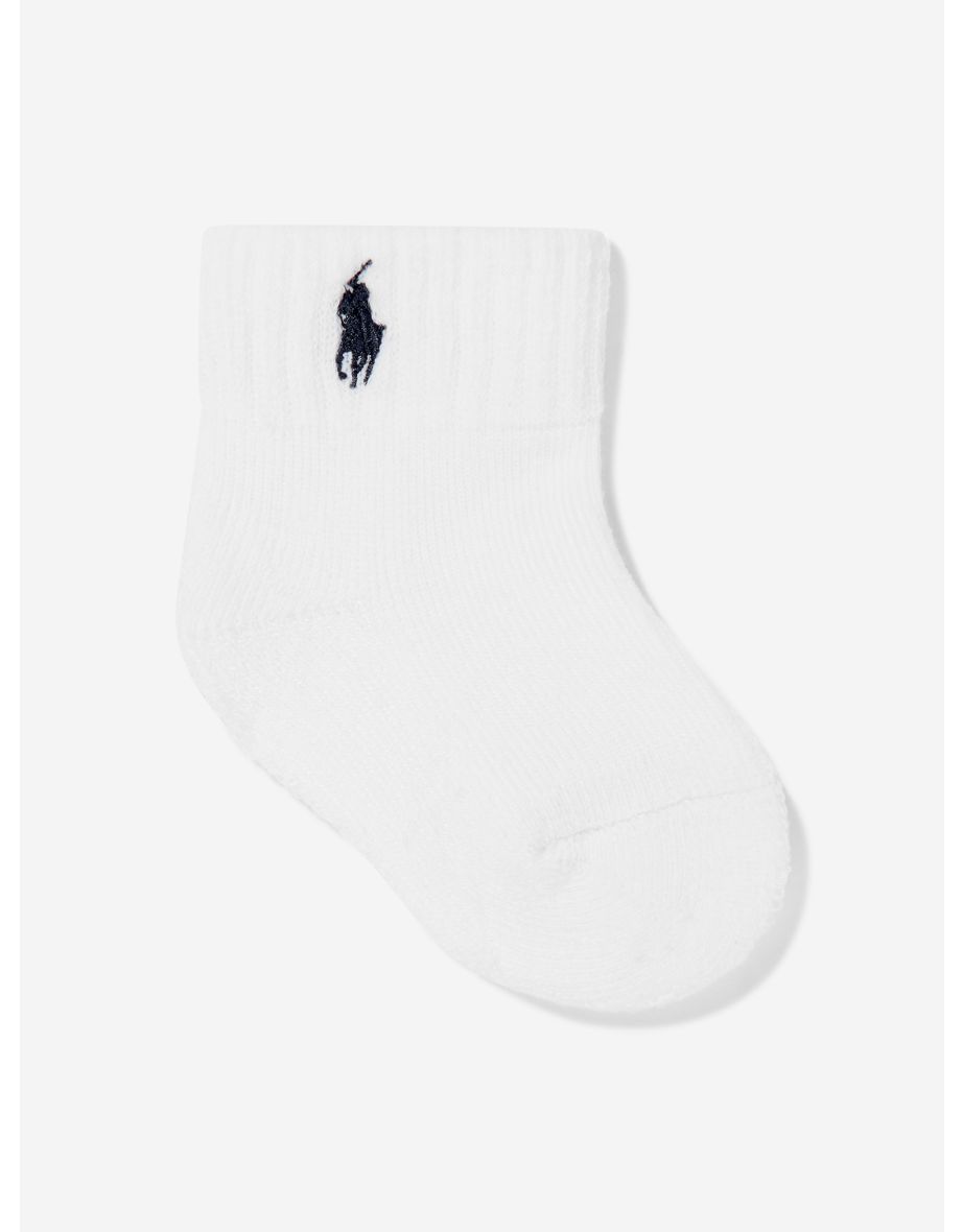 Ralph Lauren Baby 6 Pack Sports Sock Set in White - 1