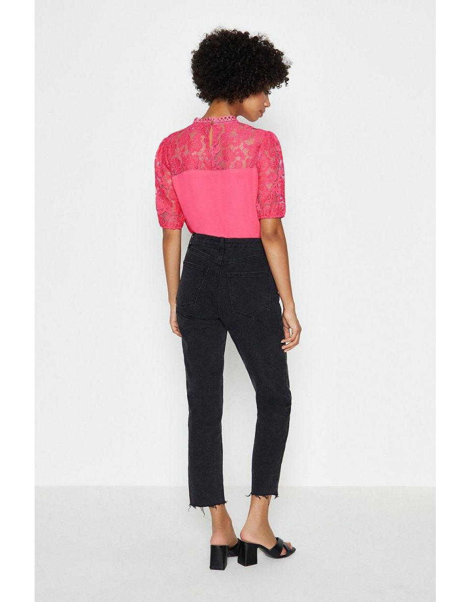 Sleeved Lace Shell Top - 2