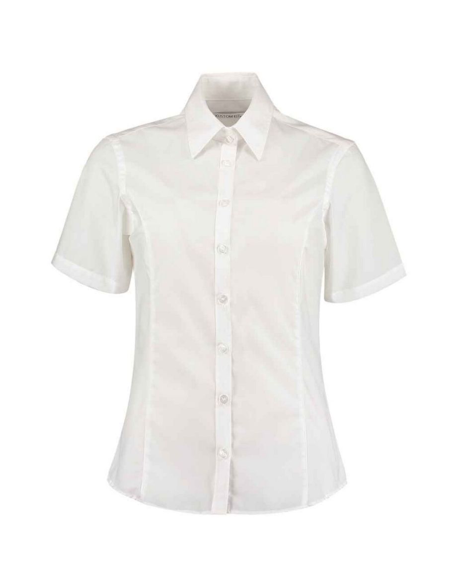 Kustom Kit Womens/Ladies Short Sleeve Business/Work Shirt - White
