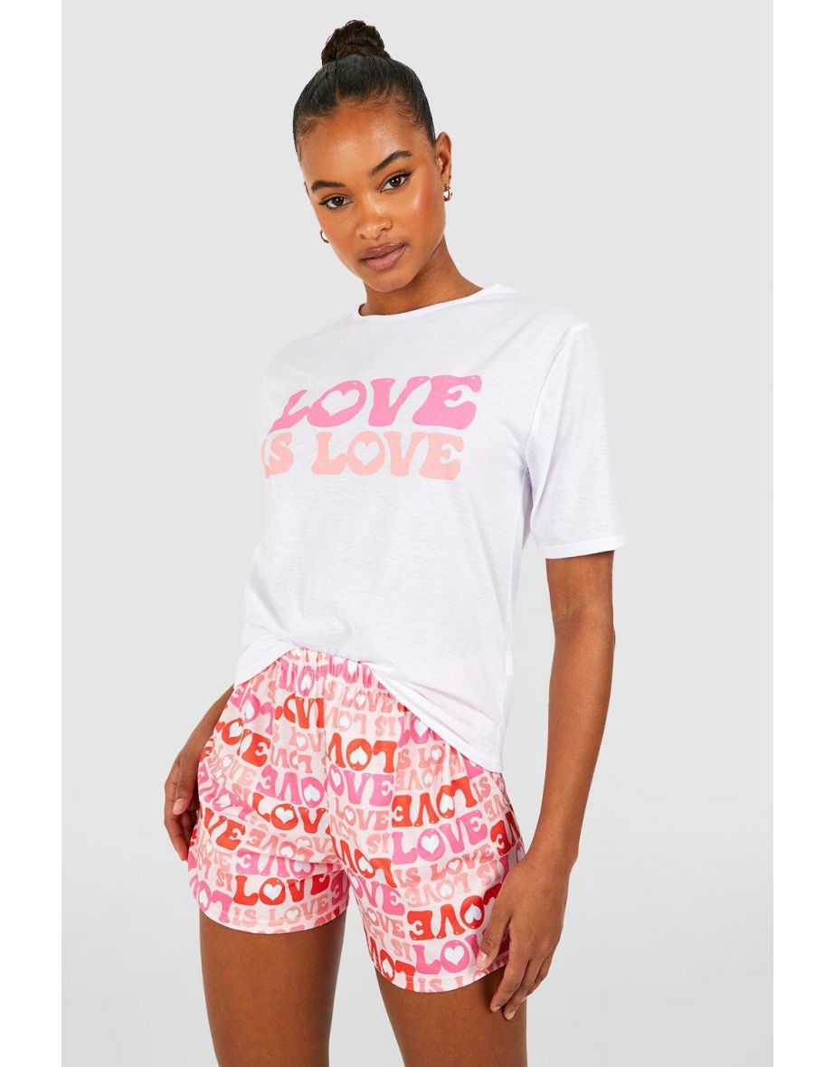 Girls Love Print T Shirt Top & Matching Legging Set
