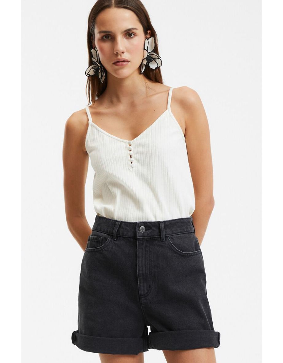 Vest T-Shirt with Shoestring Straps