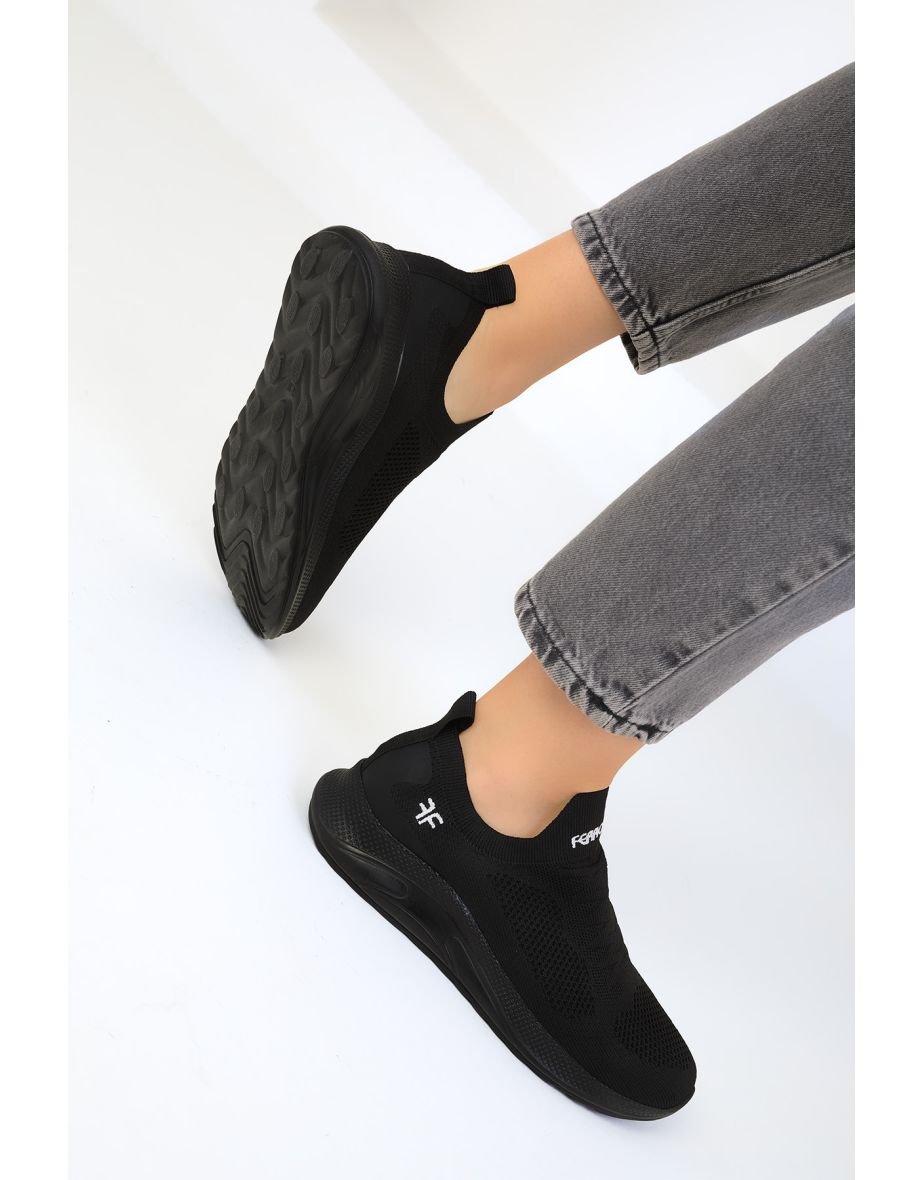 Black-Black Women's Sneakers