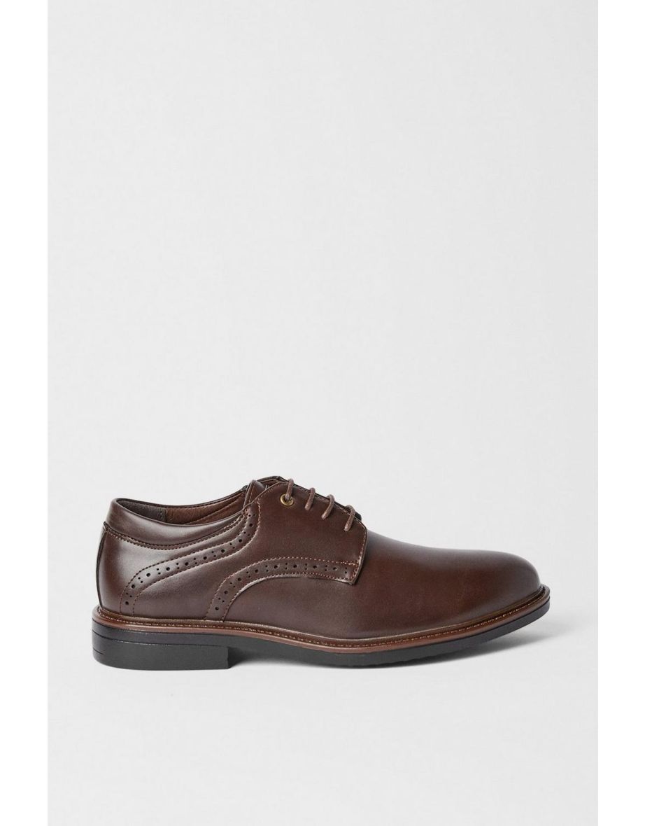 Brown Formal Derby Shoes - 3