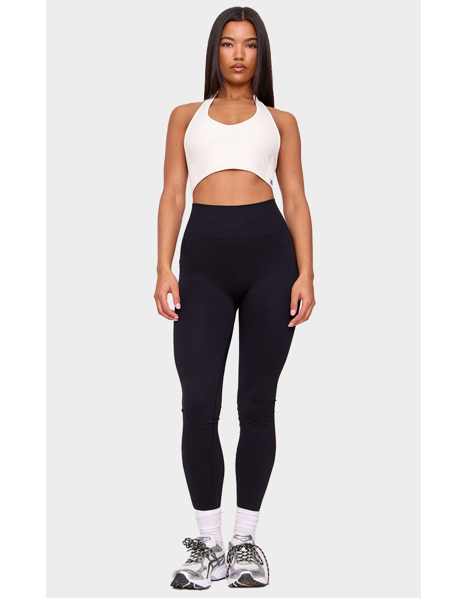 Cream Seamless Halter Top