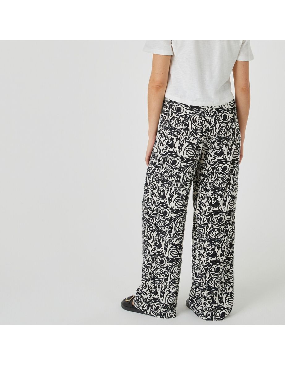 Wide Leg Maternity Trousers with High Waist, Length 29.5" - 3