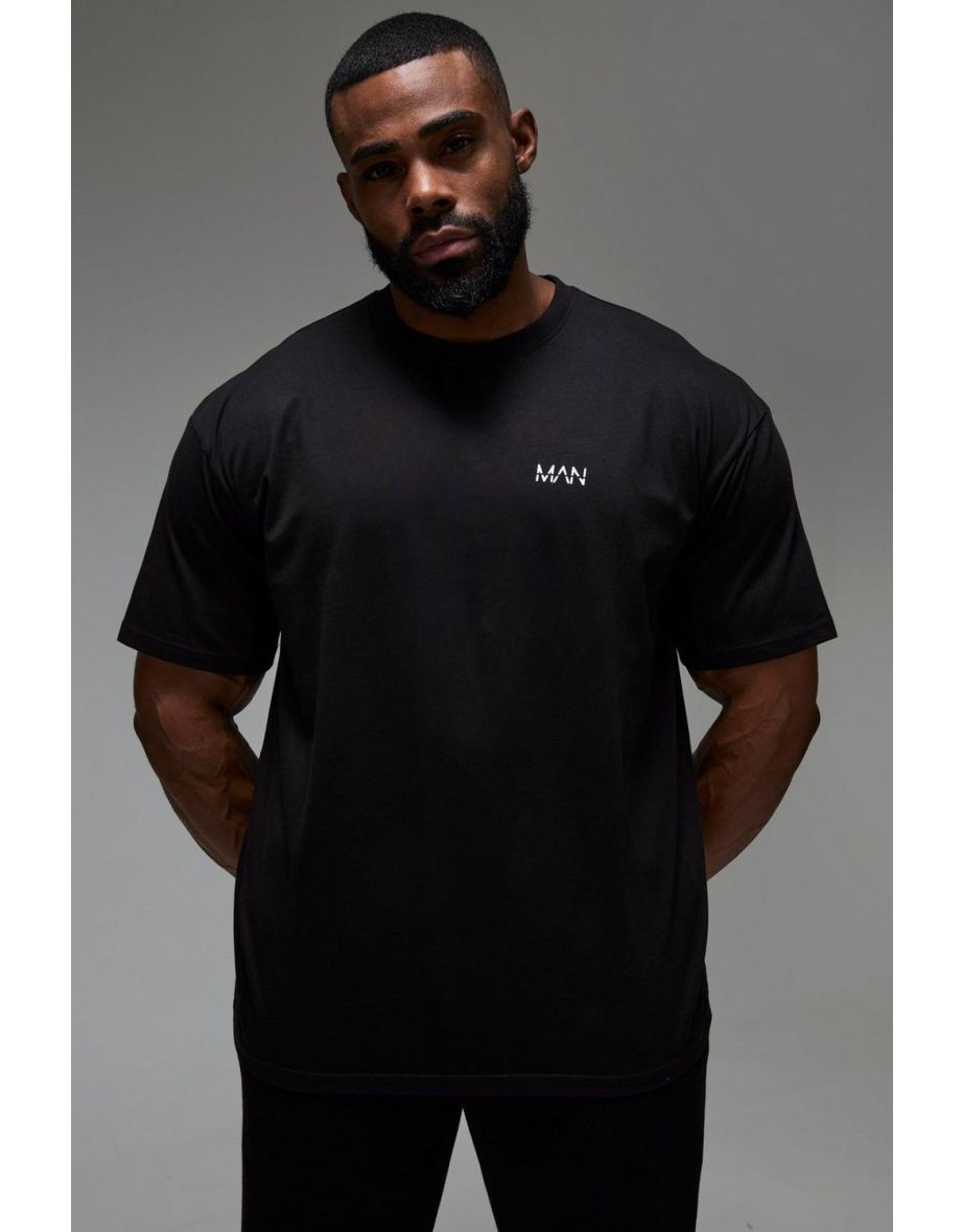 Man Active Gym Basic Oversized T-shirt - black