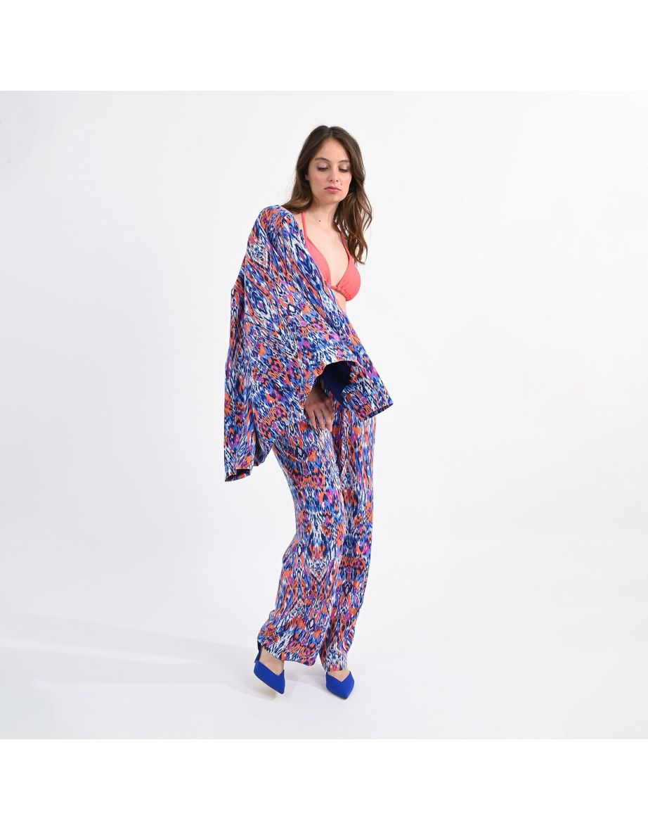 Lili Sidonio Blue Printed Blazer - 3