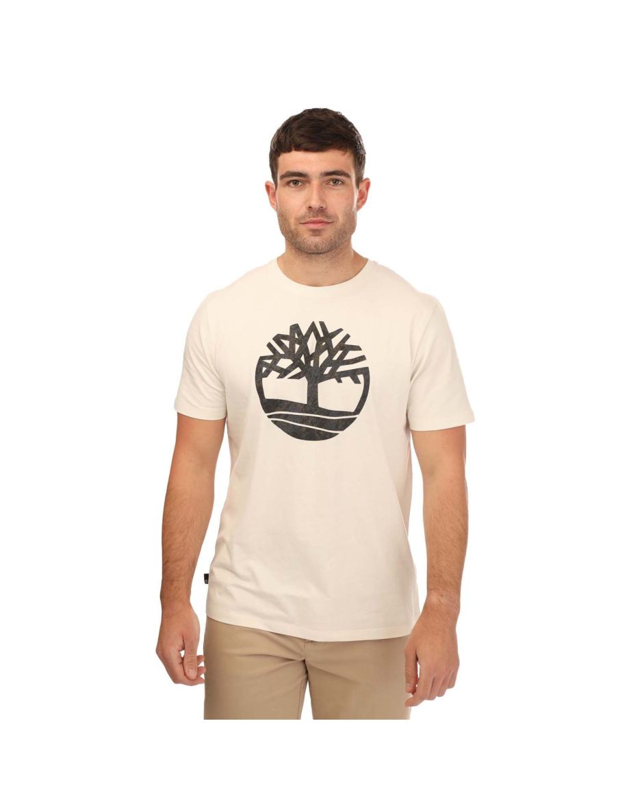 Men's Timberland Seasonal Camo Tree Logo T-Shirt in White