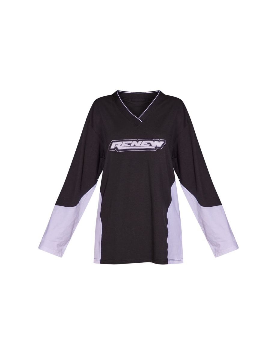 Renew Black Oversized Baseball Dress - 4