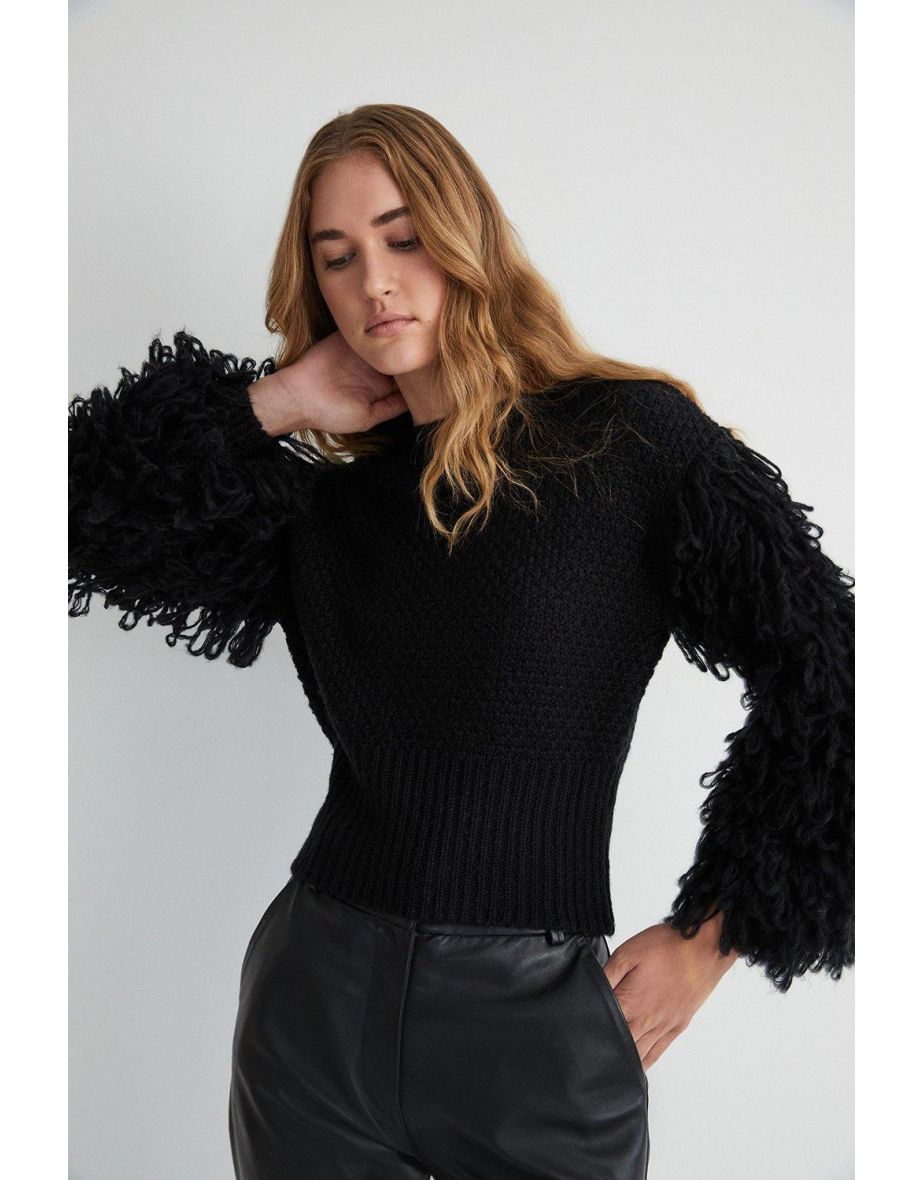 Fringe shop sleeve jumper