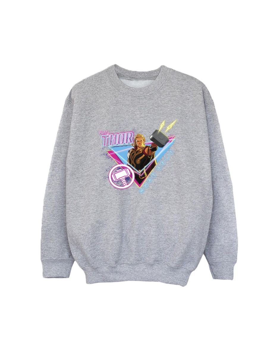 Marvel Boys What If Party Thor Alt Sweatshirt - Sports Grey