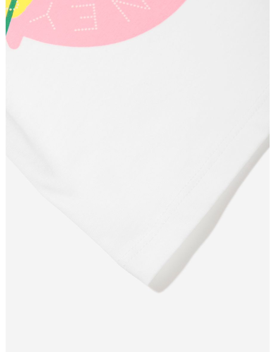 Baby Girls Cat Logo T-Shirt in Ivory - 3