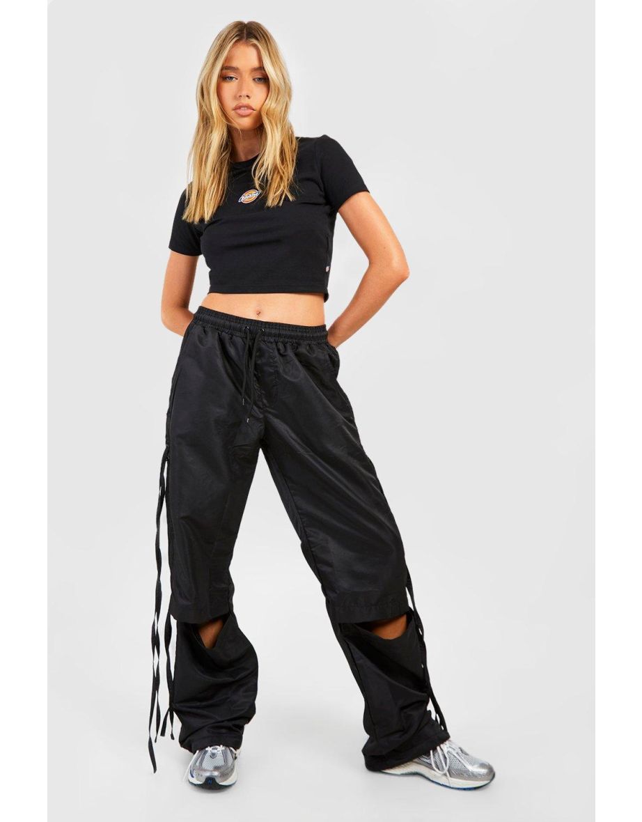 Parachute Cargo Pants, Black