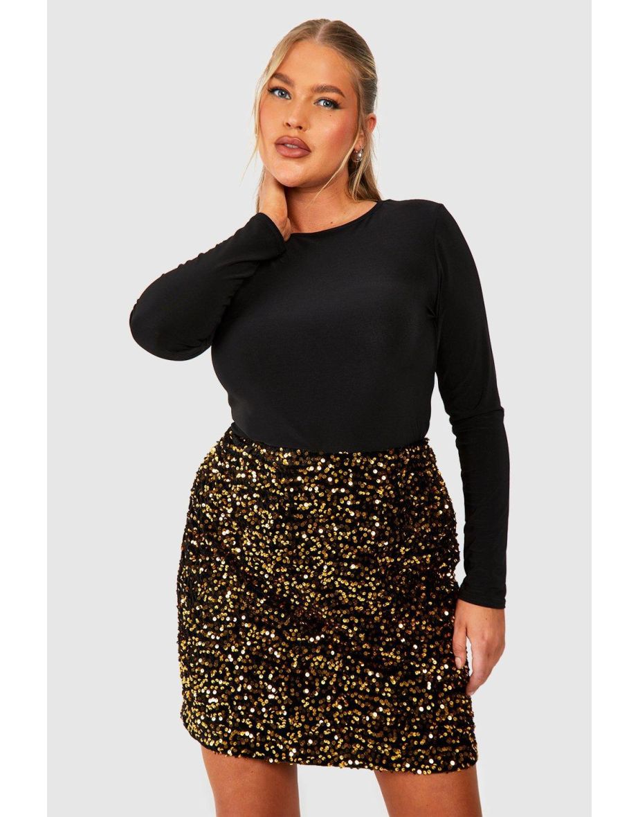 Plus size sequin pencil skirts best sale