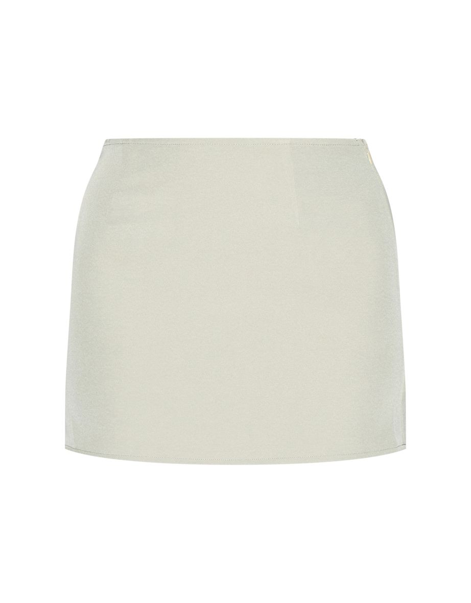 Sand Woven Mid Rise Mini Skirt - 5