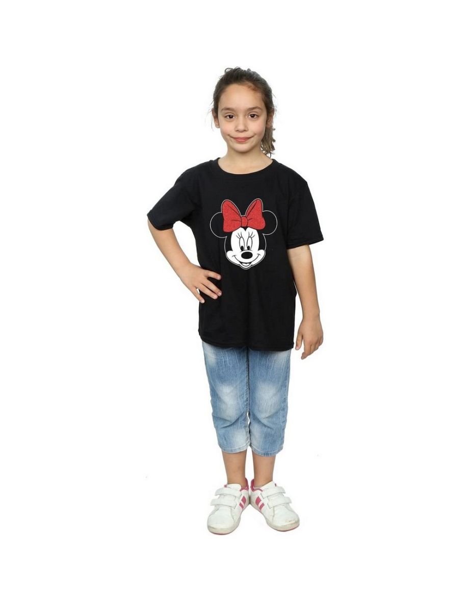 Disney Girls Minnie Mouse Cotton T-Shirt - Black - 2
