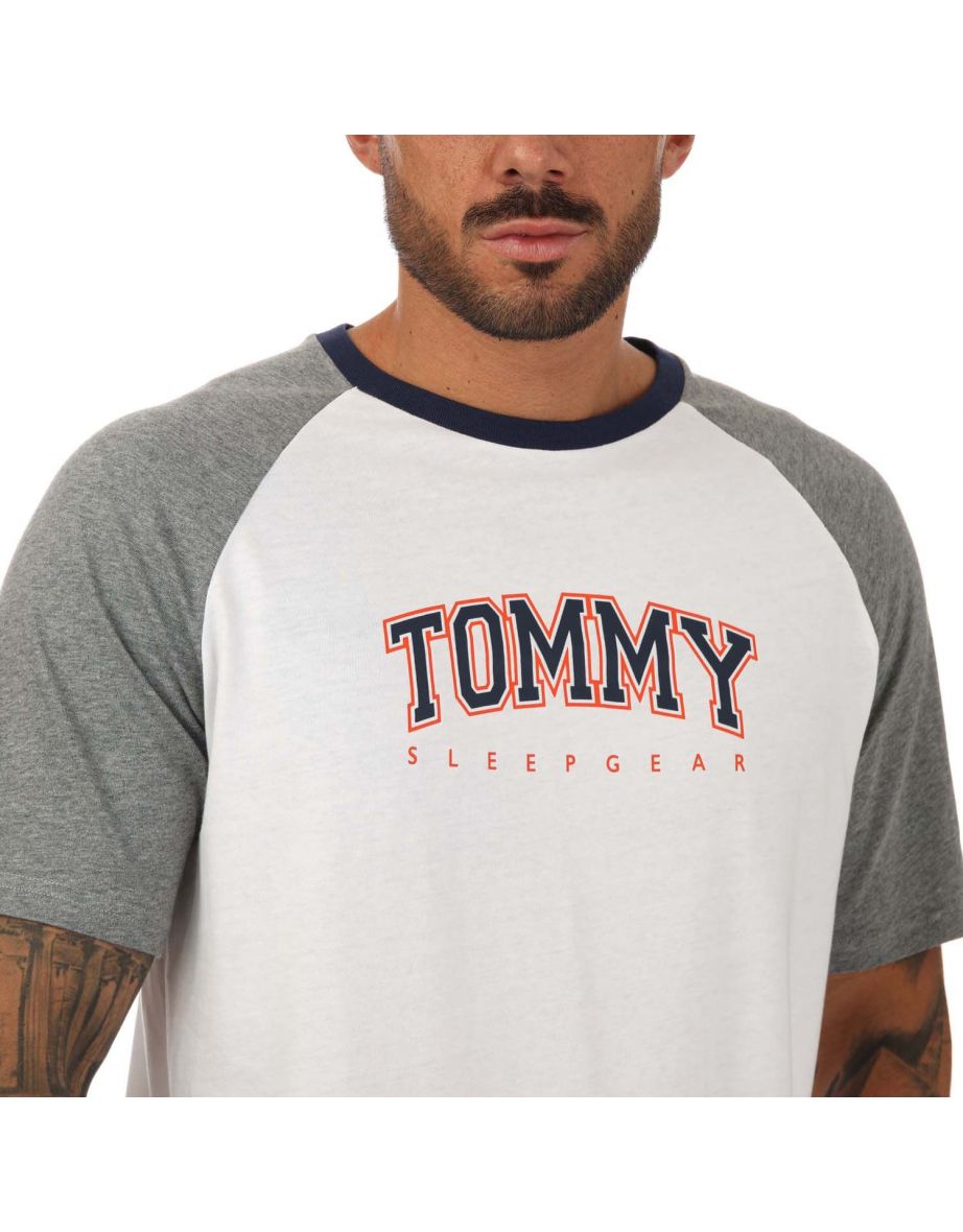 Men's Tommy Hilfiger Crew Neck SS Logo T-Shirt in Grey - 5