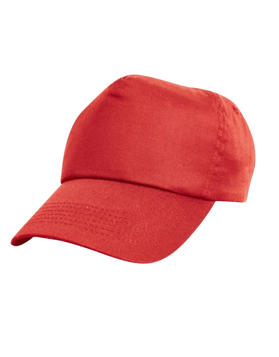 Result Unisex Childrens/Kids Plain Basebll Cap - Red