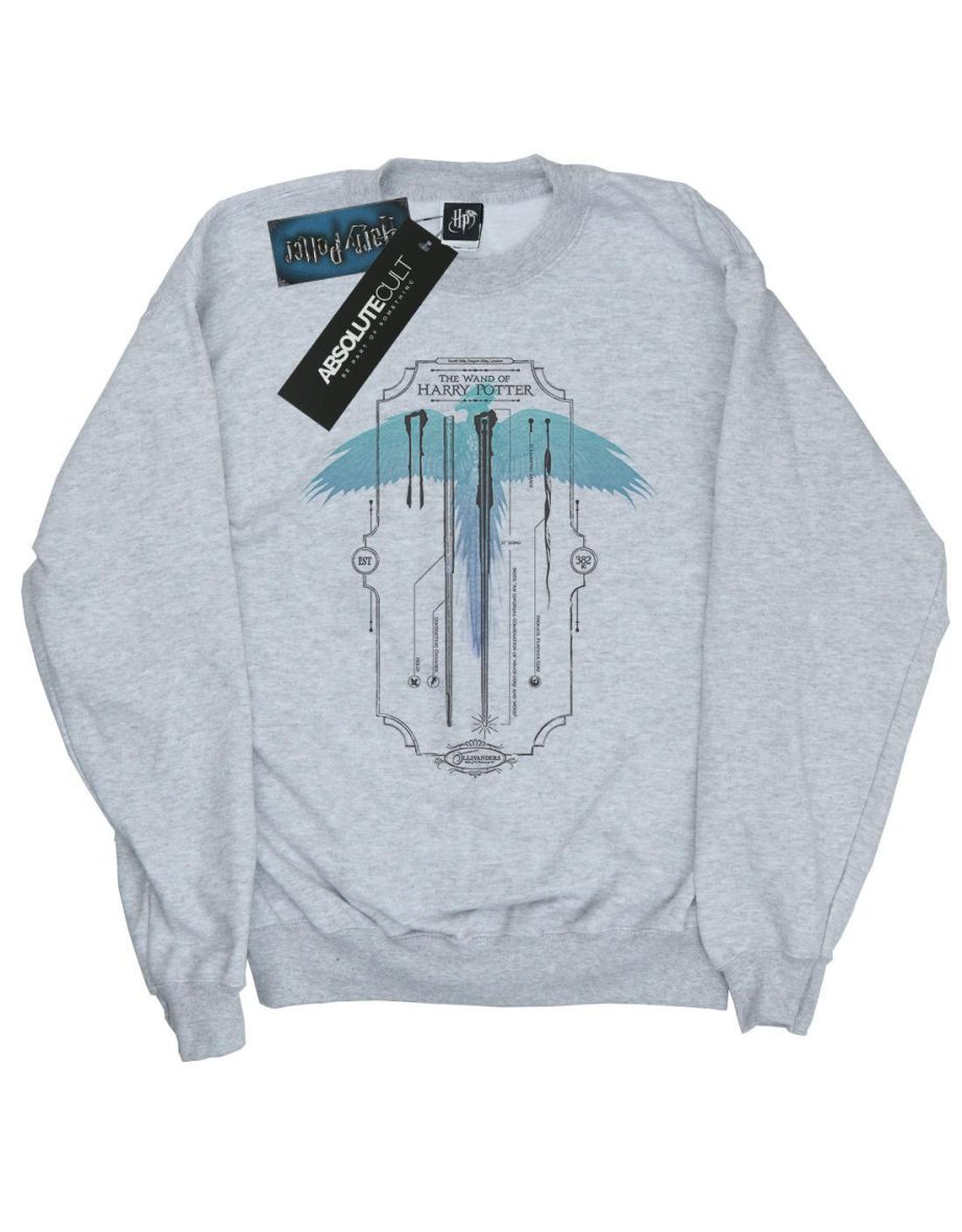 Harry Potter Girls Garrick Ollivander The Wand Sweatshirt - Sports Grey