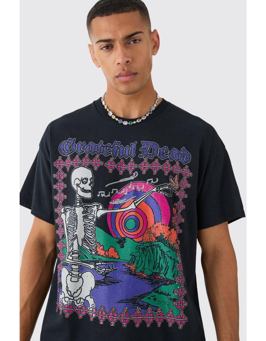 Oversized Greatful Dead Band License T-shirt - black - 2