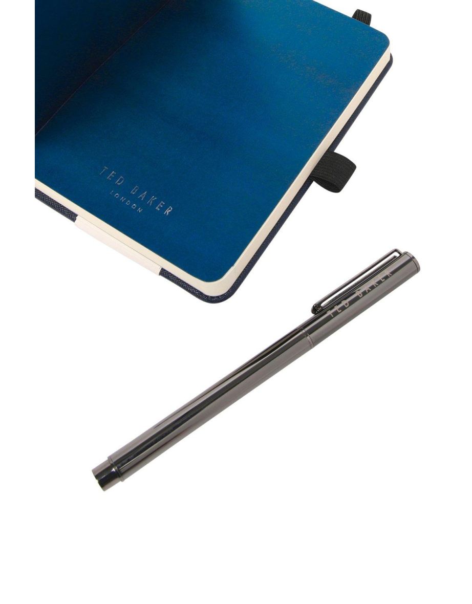 Eddiis Saffiano Leather A6 Notebook Navy - navy - 2