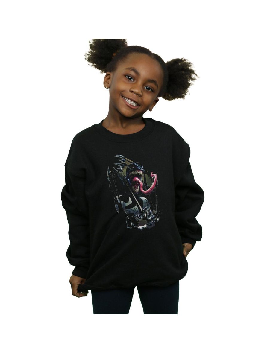 Printed Sweatshirt - Black/Venom - Kids