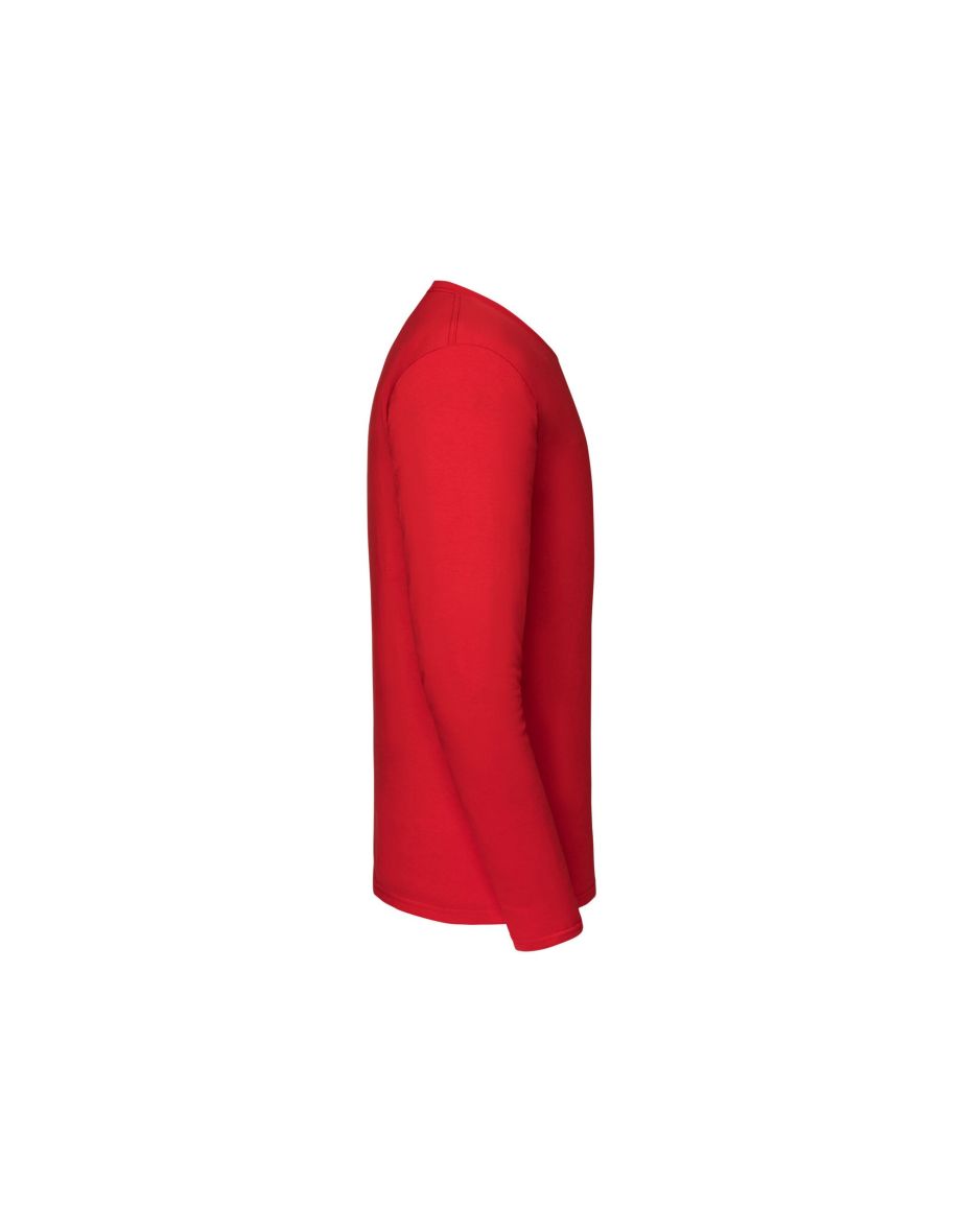 Fruit of the Loom Mens Iconic Premium Long-Sleeved T-Shirt - Red - 2